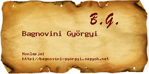 Bagnovini Györgyi névjegykártya